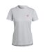 Womens/ladies 3 Stripes Aeroready T-shirt Grey Adidas-1