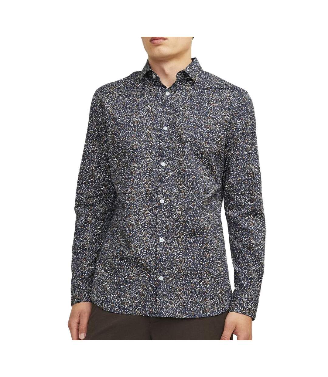 Chemise Marine à Motifs Homme Jack & Jones Blablackpool - L-1