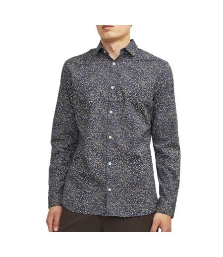 Chemise Marine à Motifs Homme Jack & Jones Blablackpool - L