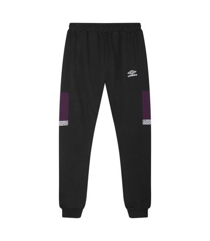 Umbro Mens Sports Style Club Sweatpants (Black/Potent Purple)