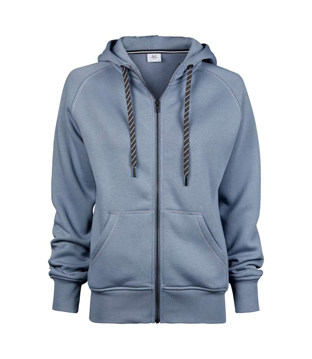 Sweatshirt à capuche et fermeture zippée femme gris bleu foncé Tee Jays-1