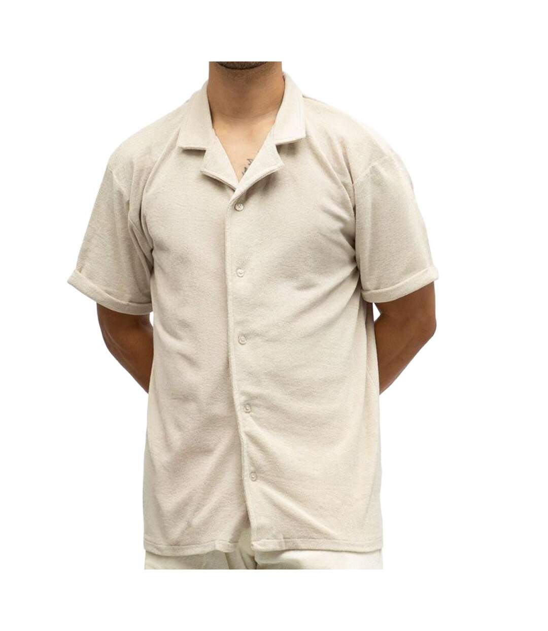 Chemise beige homme paname brothers charly-1