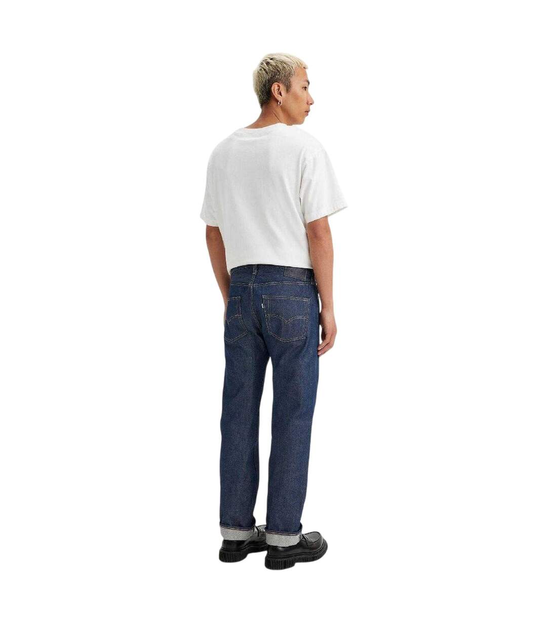Mens 80's Mid Rise Straight Leg Jeans Dark Blue Levis-4