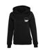 Womens/ladies Damen Kicks Love Embroidered Hoodie Sweat À Capuche Brodé Noir Mister Tee-2