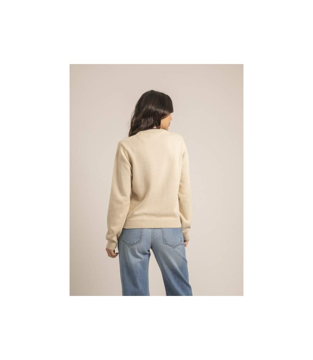 Pull col rond pur coton message KOURI - Dona X Lisa-4