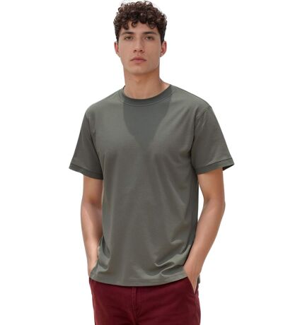 T-Shirt Homme à  Manches Courtes en Kaki - Col Rond et élégant