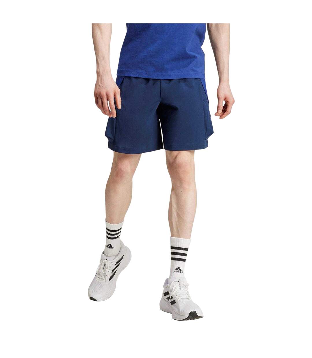 Short Motif/style Manchester United Fc Homme Bleu Indigo Sombre Adidas-3