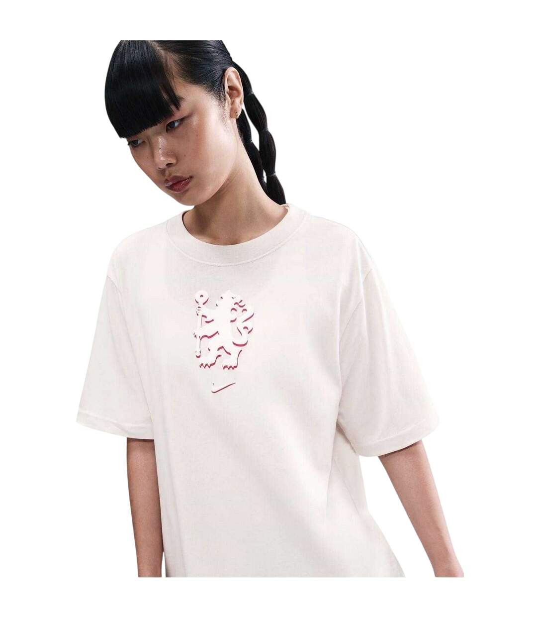 T-shirt Motif/style Chelsea Lion Femme Blanc Cassé Nike-4
