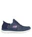 Womens/ladies summits dazzling haze wide trainers navy/purple Skechers