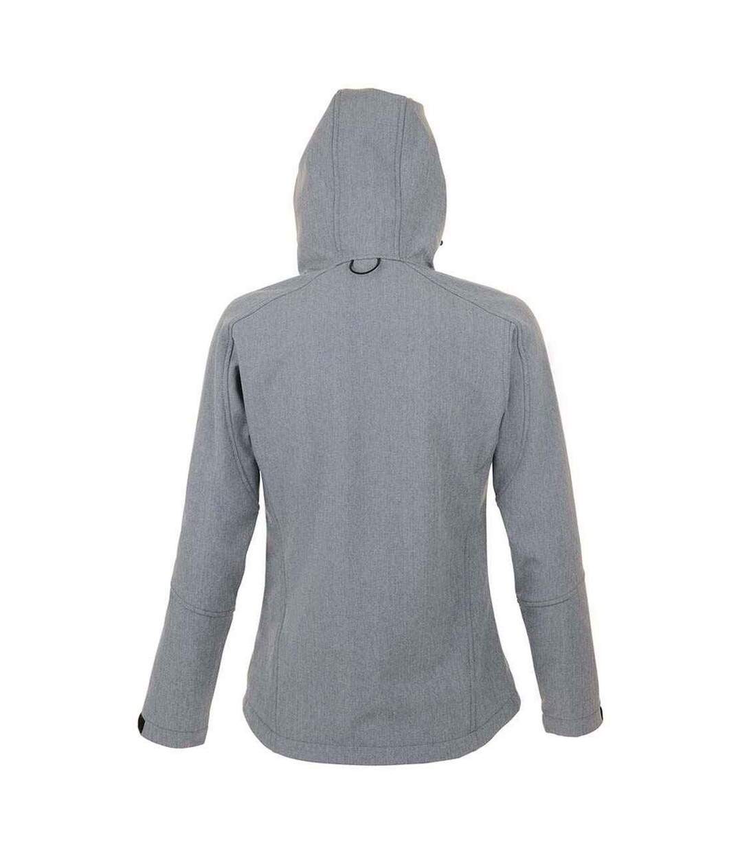 Womens/ladies Replay Soft Shell Jacket Grey Melange SOLS-2