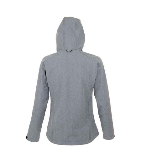 Womens/ladies Replay Soft Shell Jacket Grey Melange SOLS