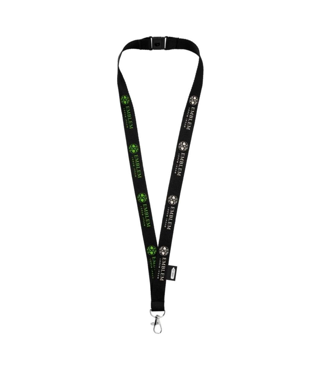 Unisex Adult Tom Recycled Lanyard Solid Black Bullet-2