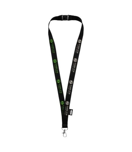 Unisex Adult Tom Recycled Lanyard Solid Black Bullet