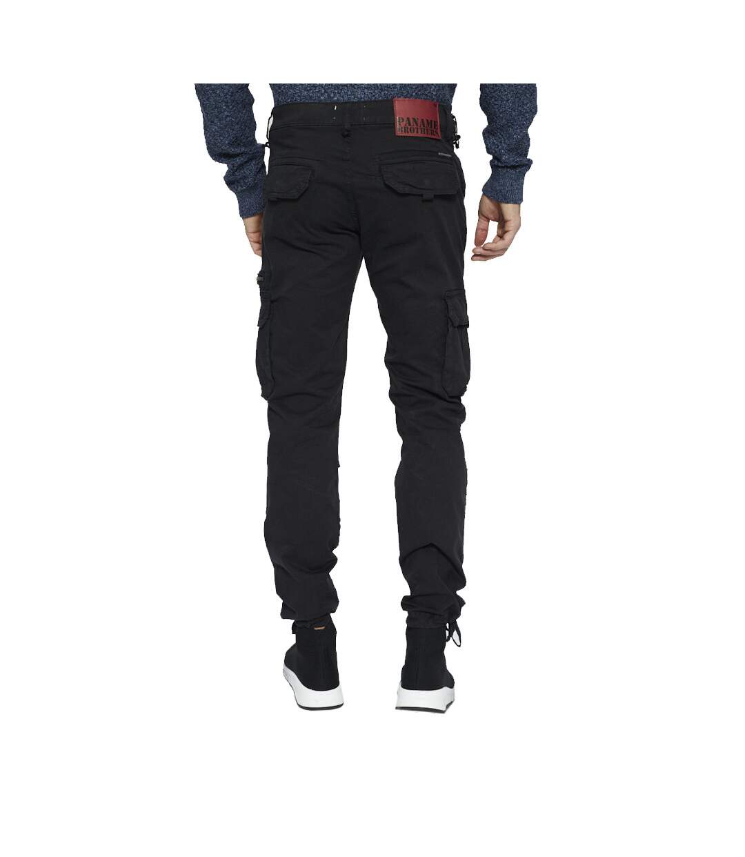 Pantalon Cargo Noir Homme Paname Brothers Jokair-2