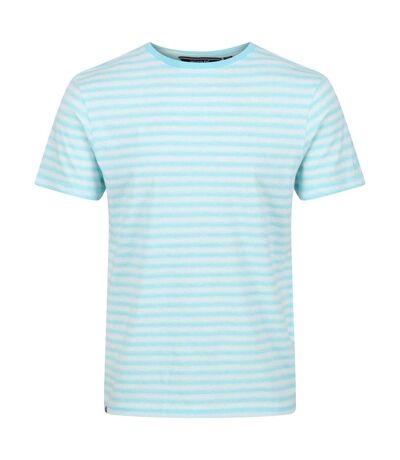 Regatta Mens Brayden Mini Stripe T-Shirt (Antigua Blue)