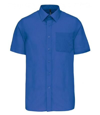 Chemise popeline manches courtes - K551- bleu indigo - homme