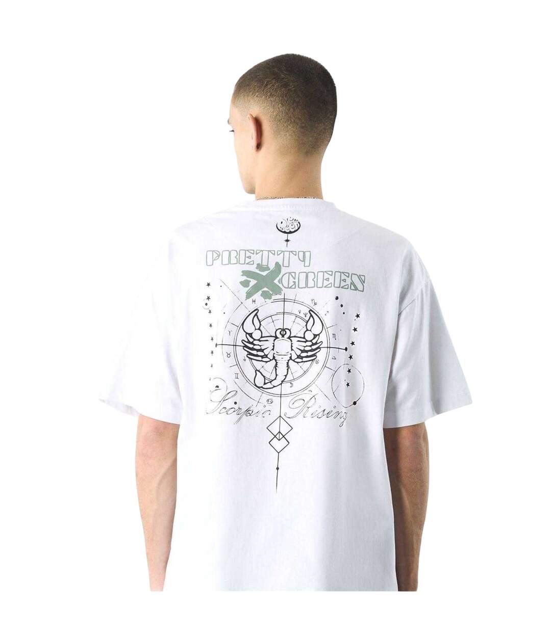 T-shirt Motif/style Scorpion Rising Homme Blanc Pretty Green-3