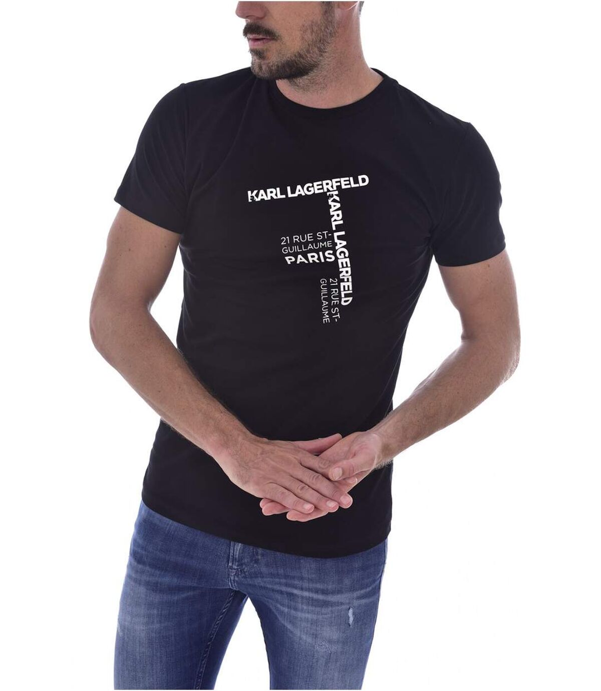 Tee shirt iconique en coton   -  Karl lagerfeld - Homme