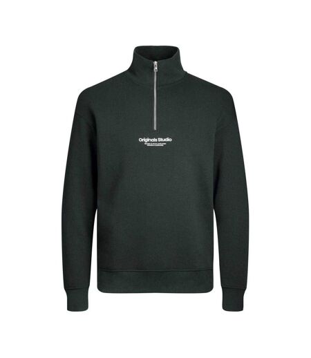 Mens Quarter Zip Regular Sweatshirt Forest Jack And Jones