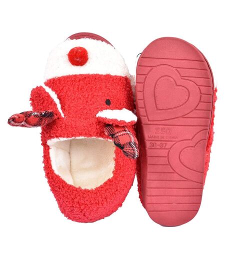 PANTOUFLE Femme Chausson Fantaisie YL31 ROUGE
