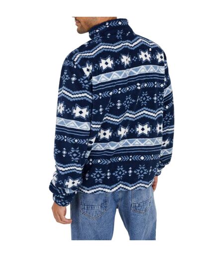 Mens Regular Sweatshirt Navy Multicoloured Brave Soul