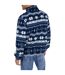Mens Regular Sweatshirt Navy Multicoloured Brave Soul-3