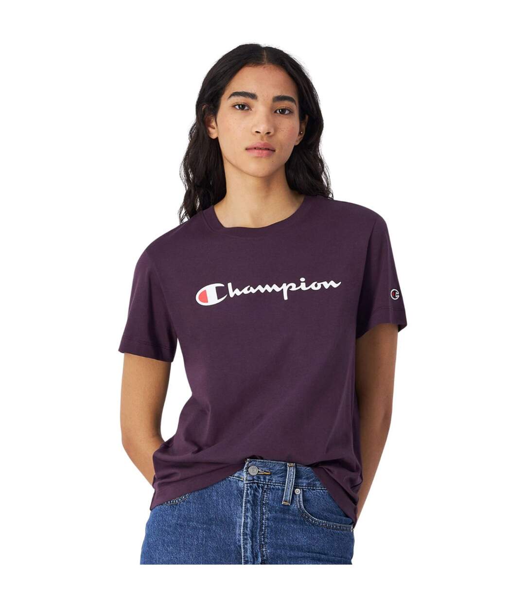 T-shirt Femme Violet Clair Champion-1