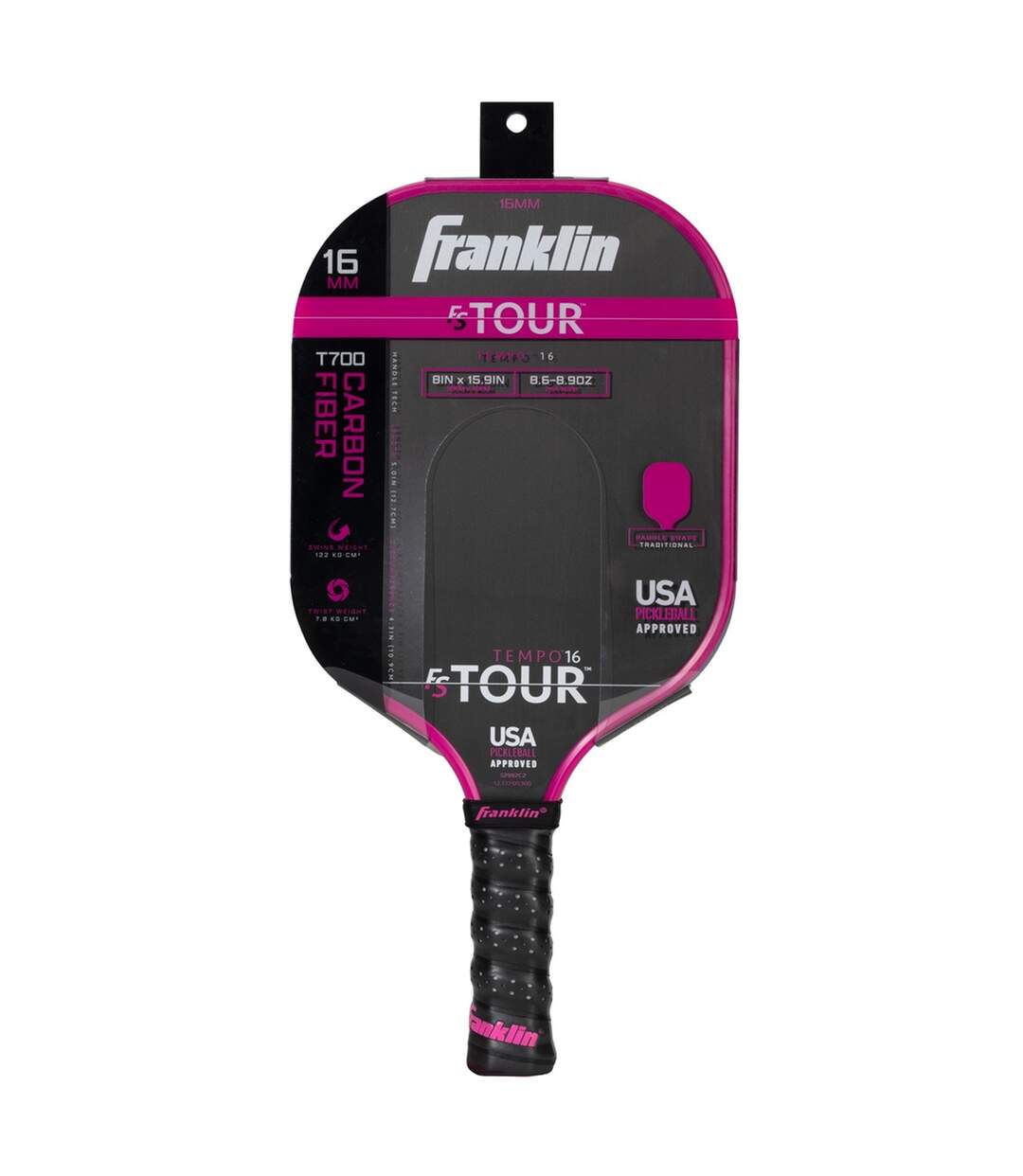 Raquette de pickleball fs tour tempo 14 mm rose Franklin-2