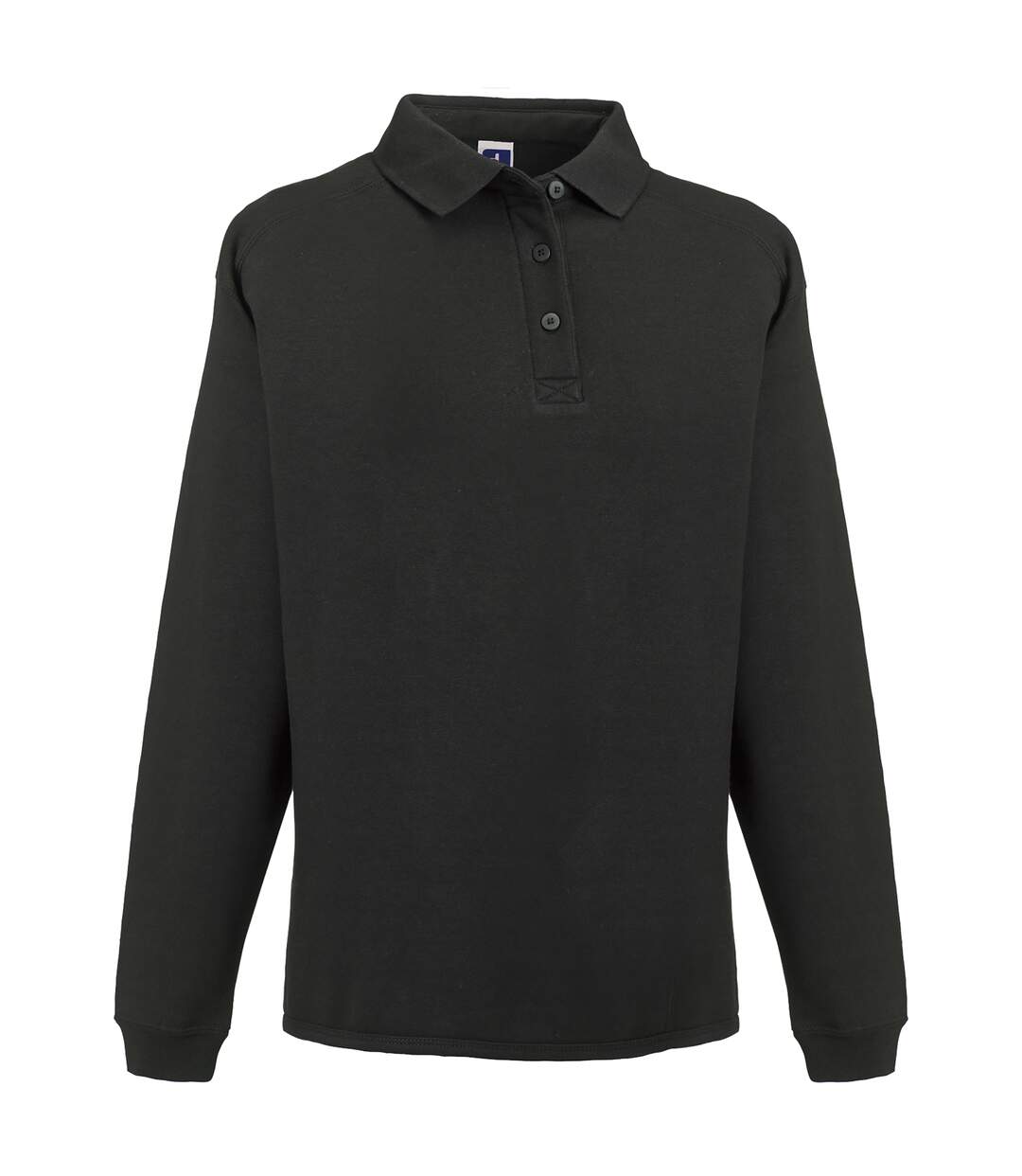 Europe sweatshirt avec col et boutons homme noir Russell