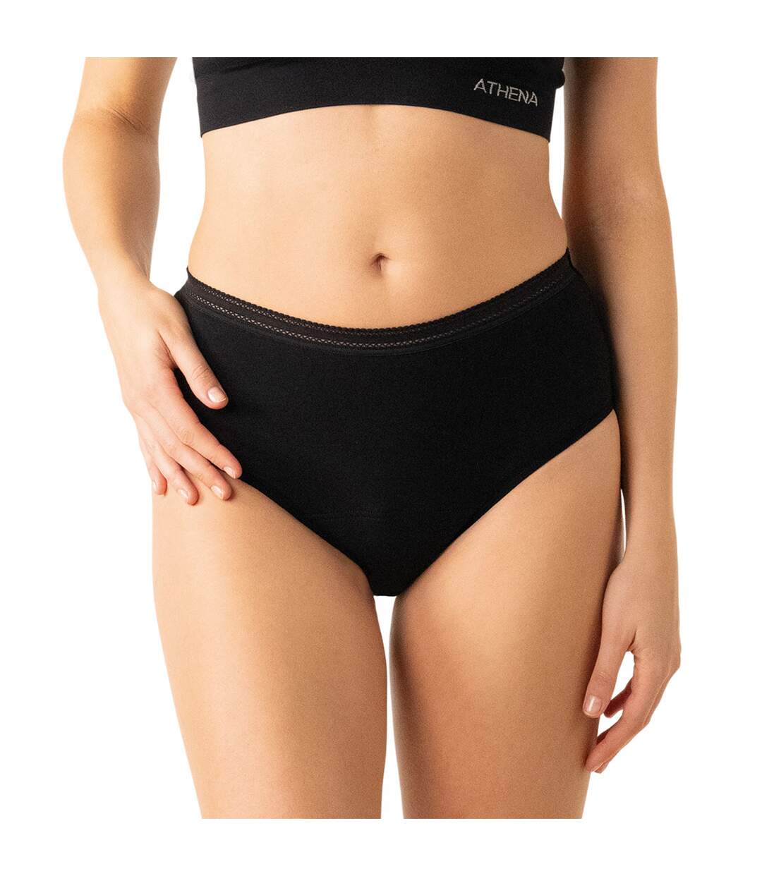 Lot de 2 culottes menstruelles taille haute femme Athena-3