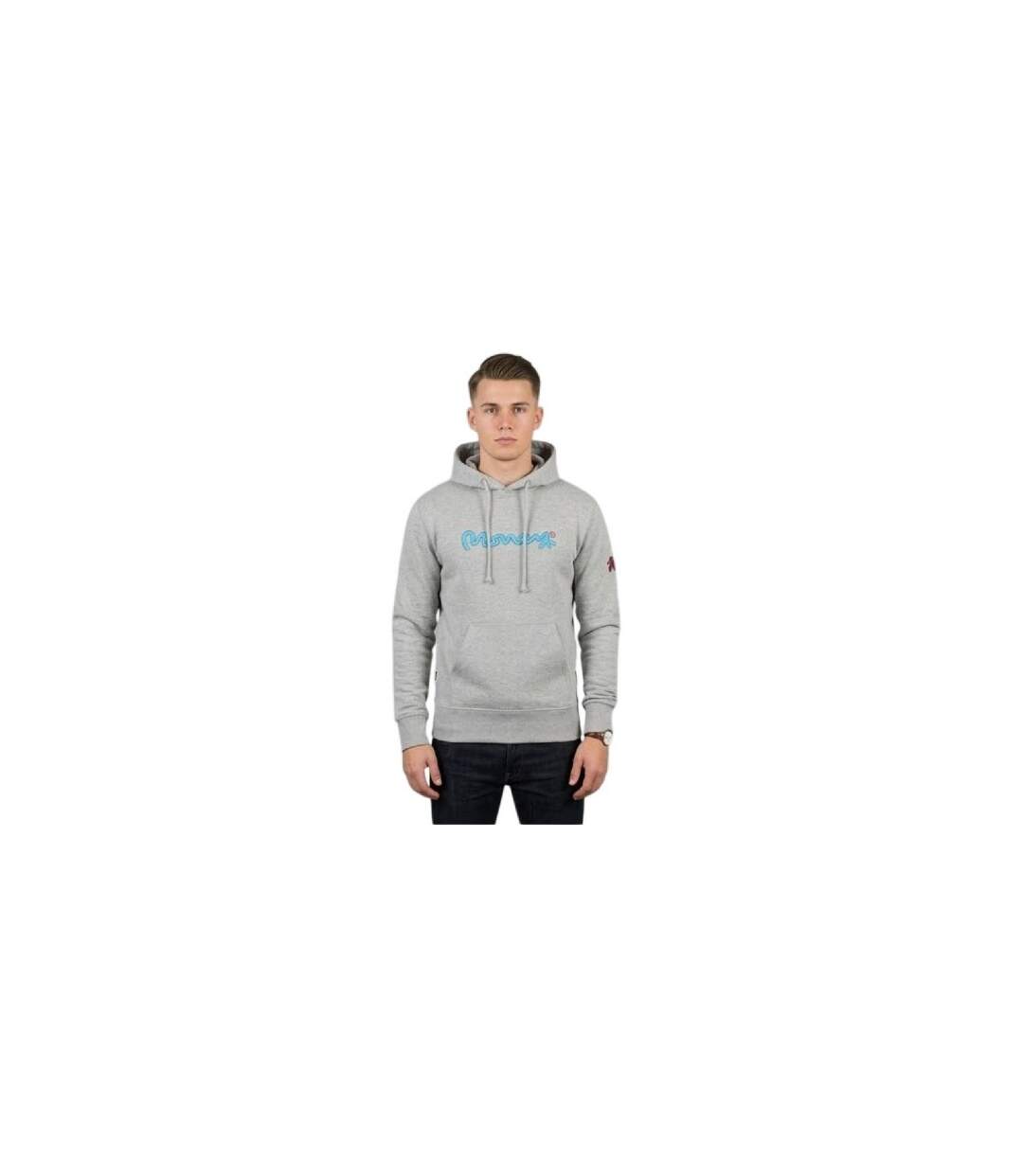 Sweat À Capuche Motif/style Côtelette Homme Gris Money-1