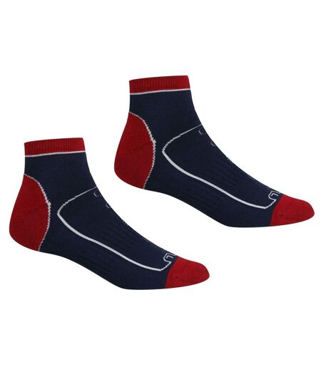 Regatta Mens Samaris Trail Ankle Socks (Pack of 2) (Black/Dark Steel) - UTRG5816