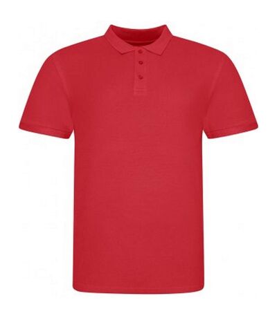 Awdis Mens Piqu Cotton Short-Sleeved Polo Shirt (Fire) - UTPC4134