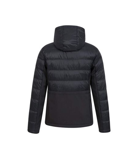 Womens/ladies Turbine Padded Soft Shell Jacket Jet Black Mountain Warehouse