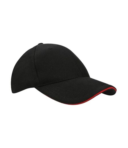 Casquette De Baseball Noir Rouge L-Merch