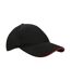 Casquette De Baseball Noir Rouge L-Merch-1