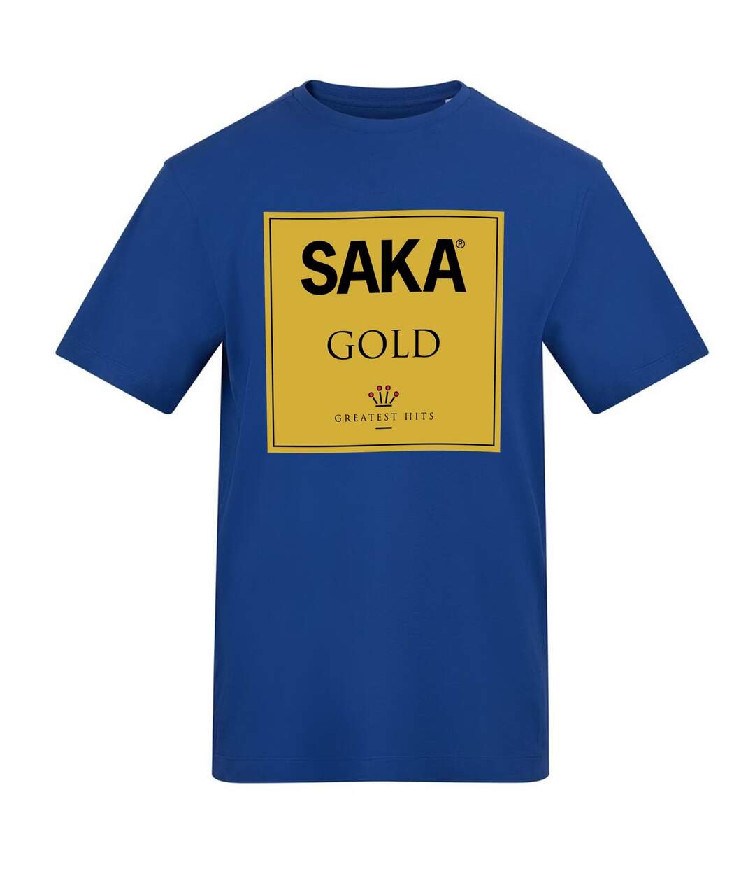 T-shirt Foot Motif/style Couverture D´album Saka Adulte Bleu Jaune Or AWD-1