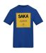 T-shirt Foot Motif/style Couverture D´album Saka Adulte Bleu Jaune Or AWD-1