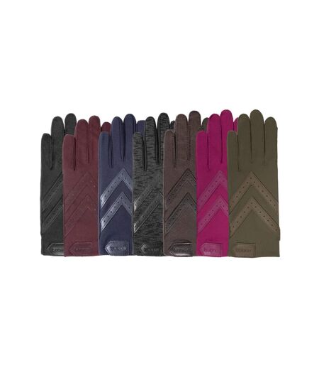 Isotoner Gants femme tactiles tissu extensible recyclé, résistant à l'eau, non doublé, taille unique