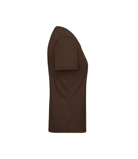 T-shirt Bio Workwear Femme Marron James And Nicholson