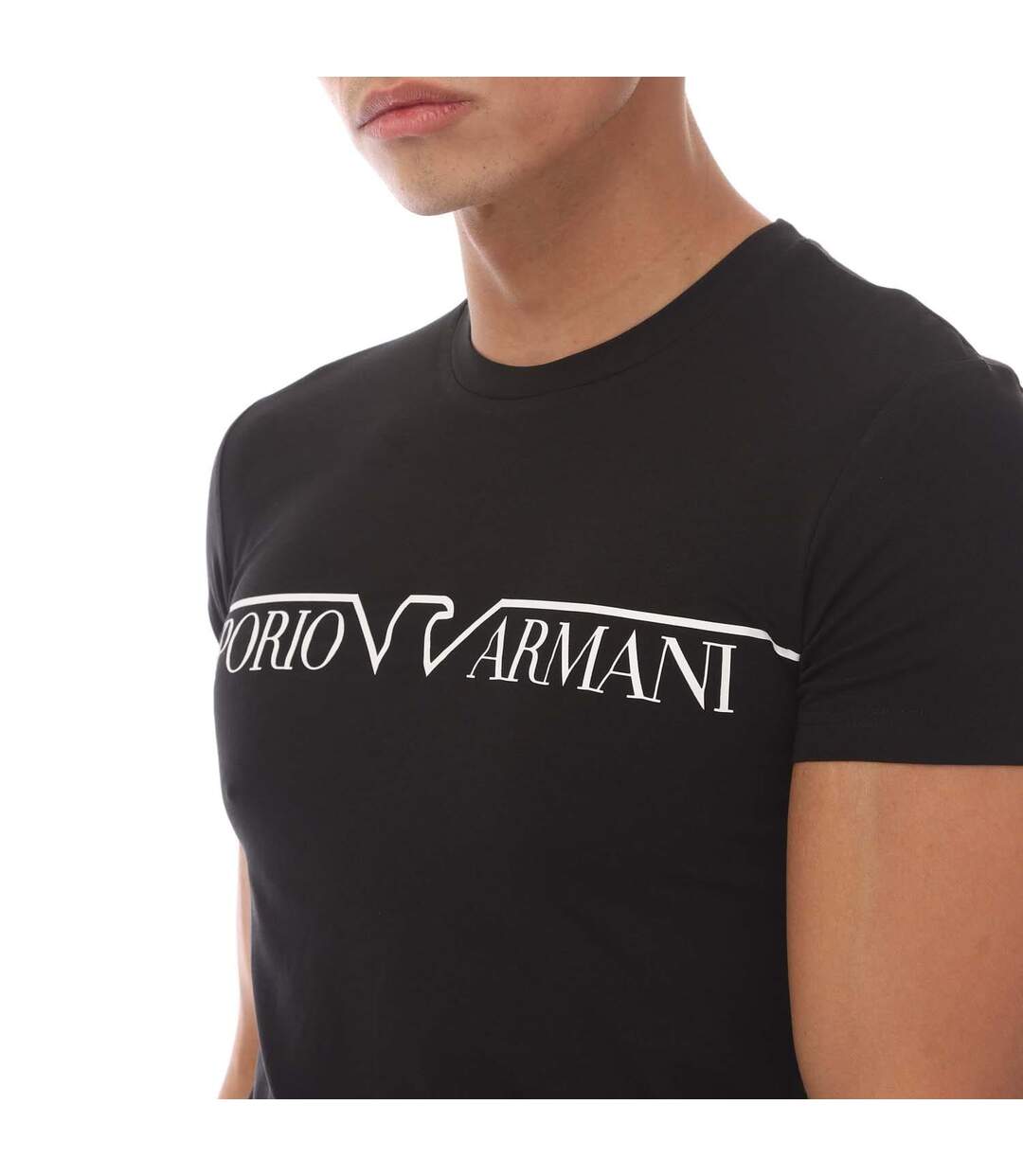 T-shirt homme noir Emporio Armani-3