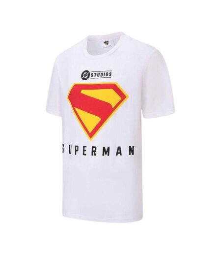 Mens Cotton T-shirt White Red Yellow Superman