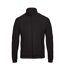 B&C Adults Unisex ID.206 50/50 Full Zip Sweat Jacket (Black) - UTBC3650