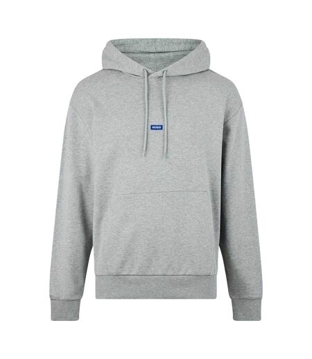 Mens Logo Hoodie Grey Marl Hugo