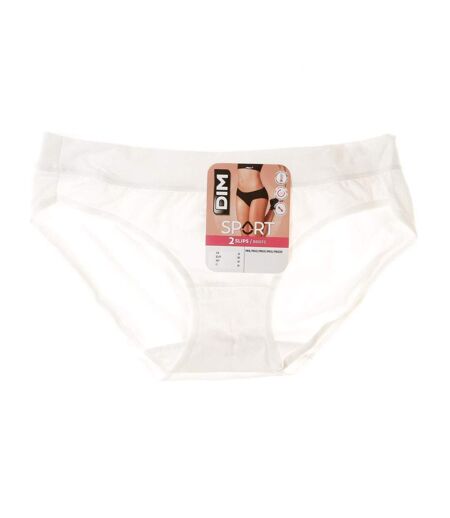 2x slips blanc femme dim d08gi - l