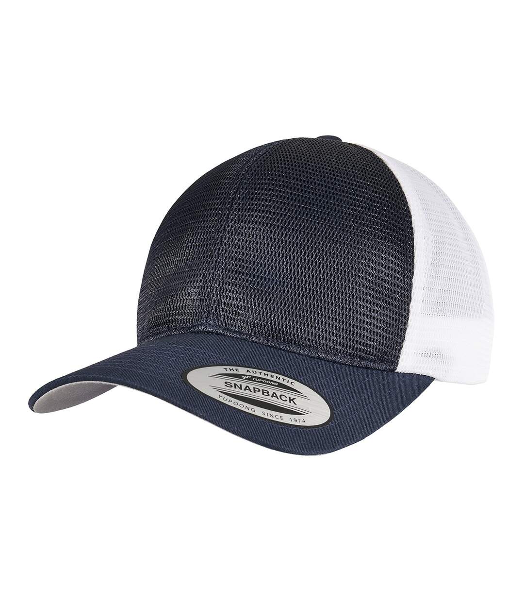 Unisex adult 360 omnimesh mesh two tone cap navy/white Flexfit-1