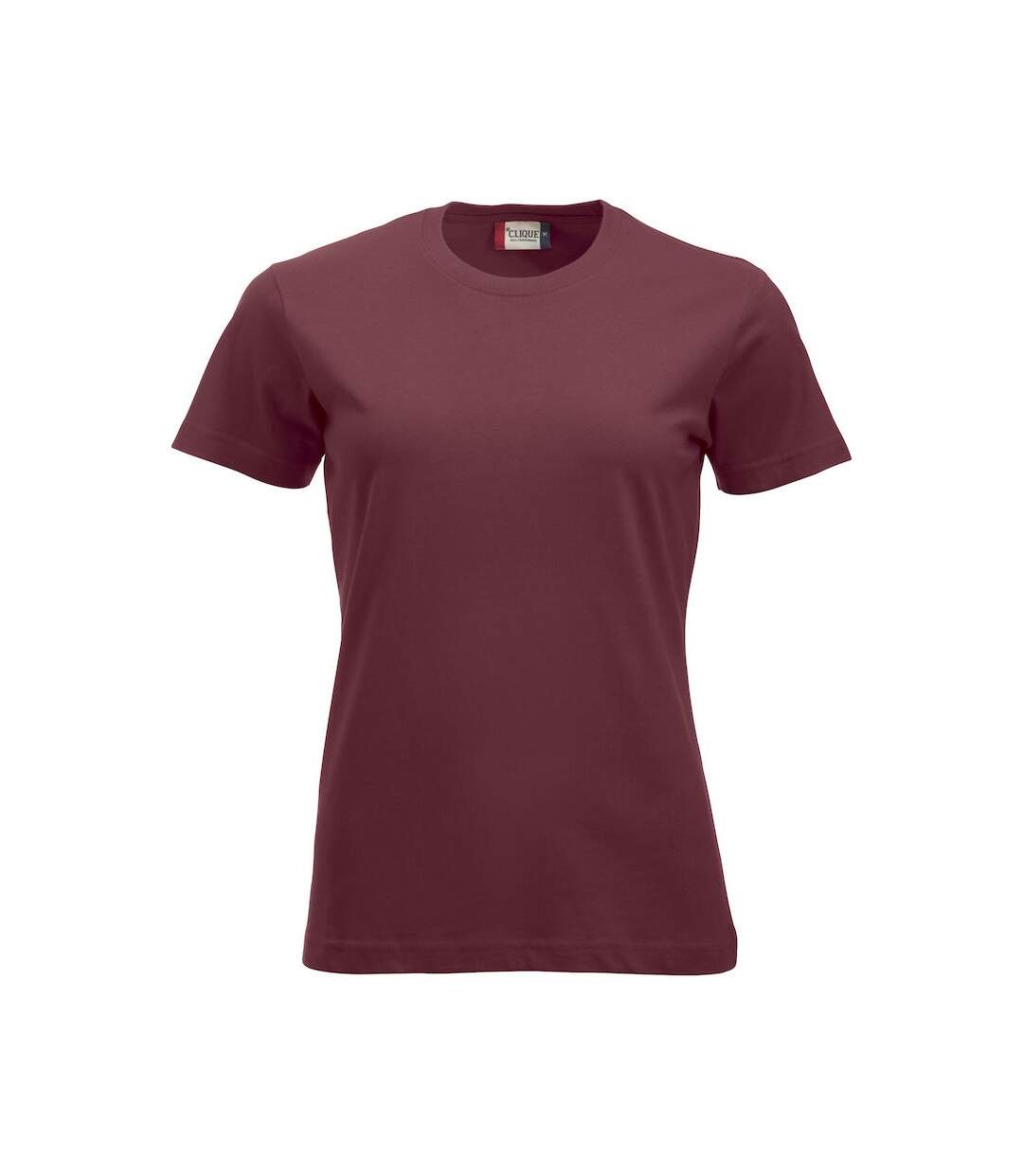 T-shirt new classic femme bordeaux Clique