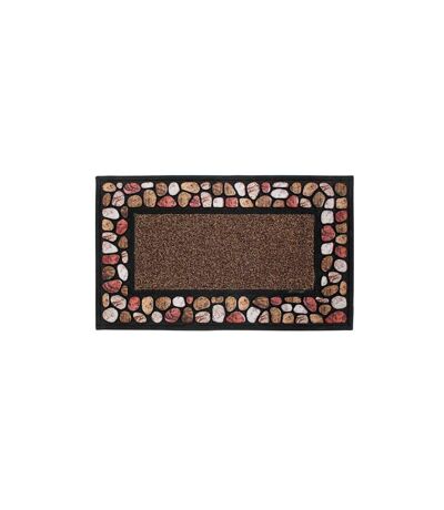 Tapis d'Entrée Imprimé Cailloux 45x75cm Naturel