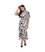 Robe mi-longue manches bouffantes abriee femme noir Ted Baker-1