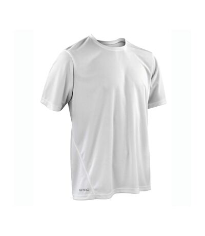 Spiro Mens Quick Dry Short-Sleeved T-Shirt (White)